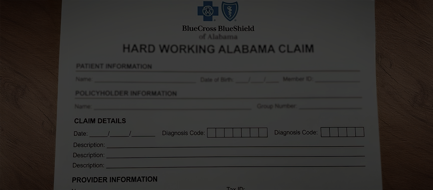  Tell Blue Cross Blue Shield of Alabama to Put Patients First Banner Background Image